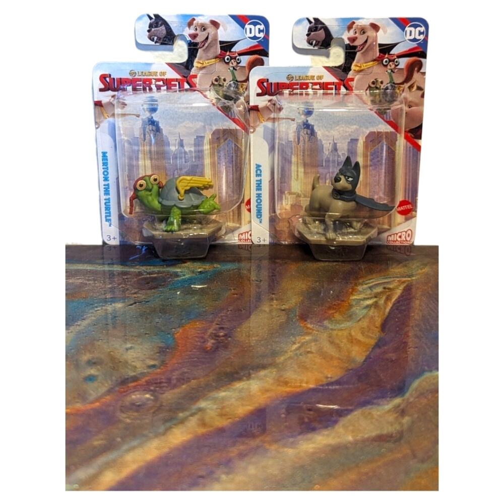 DC Super Pets - Mini Figures - Set of 2 Ace the Hound & Merton the Turtle